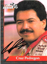 CRUZ PEDREGON signed 1993 FINISH LINE trading card NHRA #65 (2)