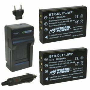 Wasabi Power Battery (2-Pack) and Charger for Fujifilm NP-120 - Picture 1 of 3