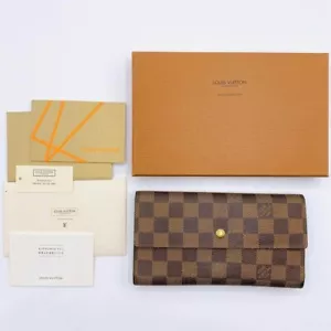 Auth Louis Vuitton Damier Porte Tresor International N61215 Long wallet Purse LV - Picture 1 of 10