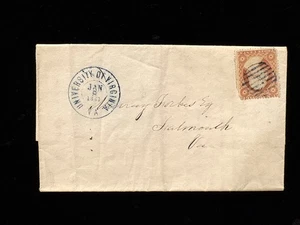 UNIVERSITÄT VA 1861 BRIEF #26 MIT INTERESSANTEM GEDRUCKTEM INHALT - Bild 1 von 5