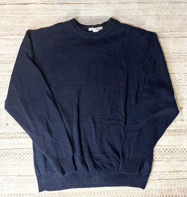 Suéter Geoffrey Beene tejido ajustado para hombre XXL azul marino Foto 1 de 4