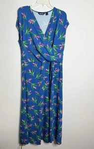 Maxi Vestido Lands End Mujer Azul Tropical Floral Talla Grande (14-16) - Imagen 1 de 6