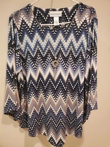 ALFRED DUNNER Women's Top w/ Necklace, Size M (Pre-owned) - Picture 1 of 2