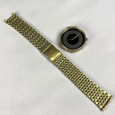 Vintage Oscar De La Renta Watch Band Women Gold Tone New Battery - Image 1 of 4