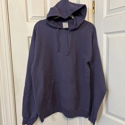 Новый Hanes комфорта стирка флис толстовка с капюшоном Sz M фиолетовый средний вес - Изображение 1 из 4