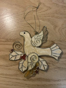 Peace Dove Stained Glass Suncatcher Ornament - Picture 1 of 6
