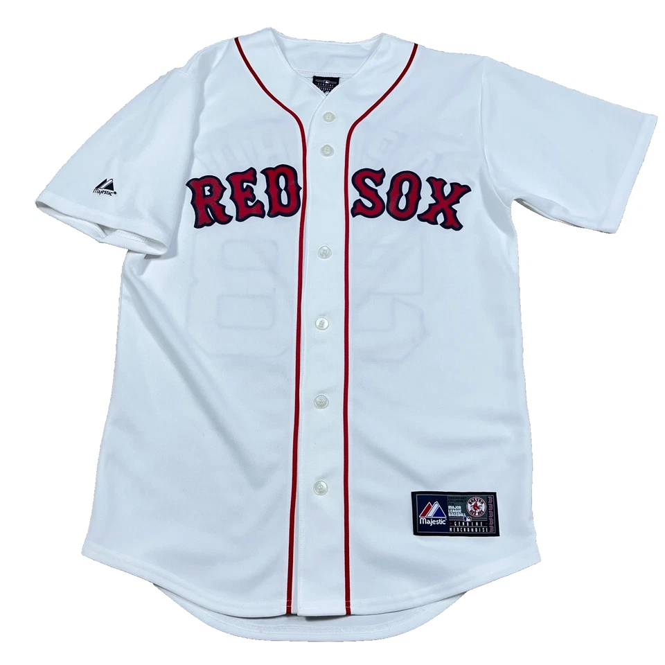 Camiseta de béisbol Boston Red Sox adulto pequeña blanca Jonathan Papelbon majestuosa para hombre Foto 1 de 4