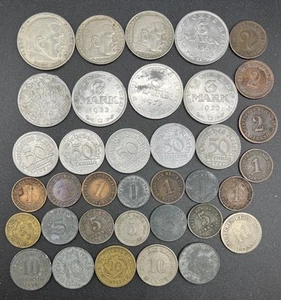 Drittes Reich - Weimarer Reichsmark Deutsche Mark Pfennige Gemischtes Konvolut - Bild 1 von 4