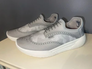 Psudo Men's Size 10 Gray White Wingtip Slip-On Sneaker Casual Washable Shoe - Picture 1 of 10