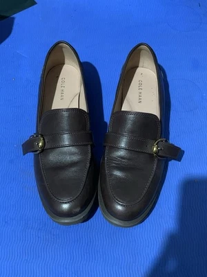 Chocolate Brown Cole Haan Women Leather Loafers UK8 UK9 28cm - Image 1 of 4