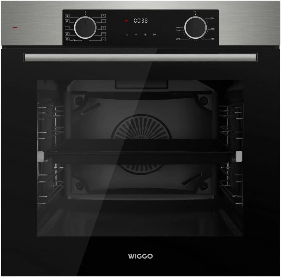 Wiggo Einbau-Backofen WO-BFA610 Edelstahl I Heißluftofen Energieklasse A - Bild 1 von 4
