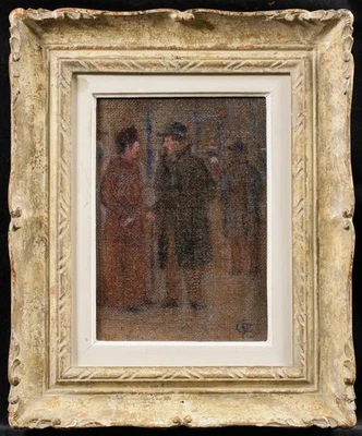 AUGUSTE GRASS-MICK (1873-1963) FIRMADO ÓLEO FRANCÉS 1893 - RETRATO PAUL GAUGUIN Foto 1 de 4