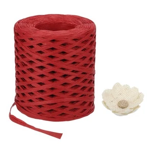 Raffia Ribbon, 200m/656ft Paper Ribbon(Red) - Picture 1 of 6