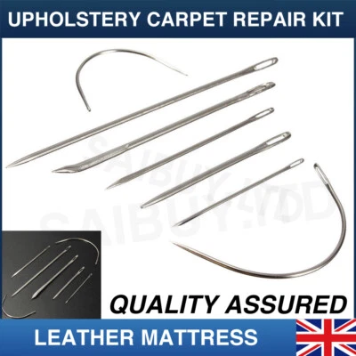 Pack of 7 Hand Repair Upholstery Sewing Needles Carpet Leather Curved Canvas - Image 1 of 3