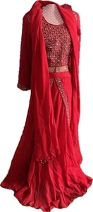 Indian 3 Pieces Beautiful Formal Dress .. Top, Skirt and scarf shaw, rayon, Jahl - Picture 1 of 6