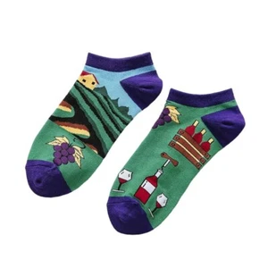 Wineyard - Knöchel ungerade bunte Baumwollsocken UK 4-8 - Bild 1 von 2
