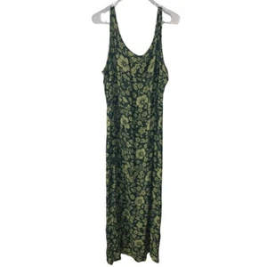 Vintage Old Navy Women's Tropical Maxi Sundress Plus Size 16 Green Lightweight - Picture 1 of 4