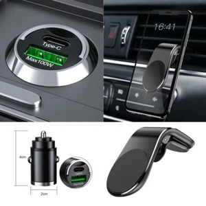 Cargador USB Tipo-C QC3.0 100W Carga Rápida + Soporte Magnético para Teléfono Accesorios - Imagen 1 de 12