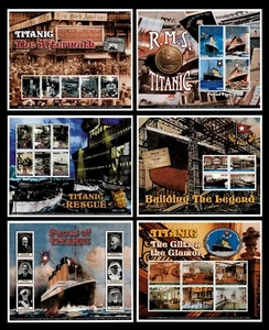 Madagascar 1998 - Titanic - Set of 6 Sheets - Scott 1379-84 - MNH - Picture 1 of 7