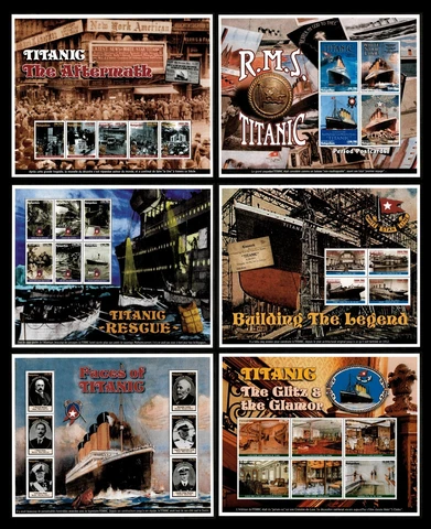 Madagascar 1998 - Titanic - Set of 6 Sheets - Scott 1379-84 - MNH Cover
