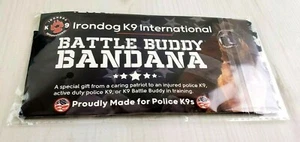 Battle Buddy Dog Bandana - Irondog K9 International - Black & White Paw Print   - Picture 1 of 2