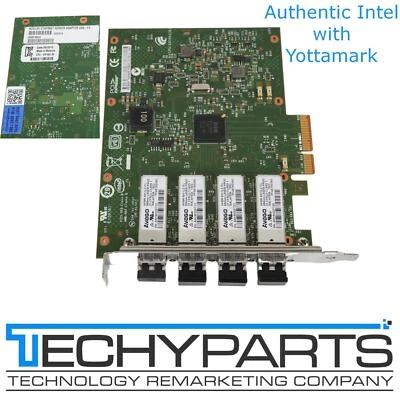 Intel I350F4BLK I350-F4 Quad Port 1GBE 1000Base-SX PCIe x4 Ethernet Adapter NIC - Image 1 of 4