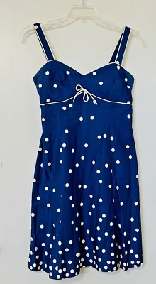 R&K Originals Womens Babydoll Dress Size 10 PETITE Polka Dot Y2K Rockabilly Trad - Image 1 of 4