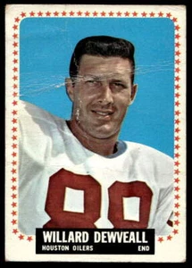 1964 Topps #72 Willard Dewveall RC Houston Oilers VG-VGEX crease - Picture 1 of 2