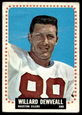 1964 Topps #72 Willard Dewveall RC Houston Oilers VG-VGEX crease - Image 1 of 2