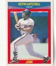 FREE SHIPPING-MINT-1990 Score Superstars  Kevin Mitchell #50 GIANTS
