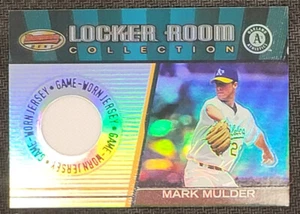 Camisetas Mark Mulder Oakland 2001 Bowman's Best Locker Room Collection #LRCJ-MM - Imagen 1 de 2