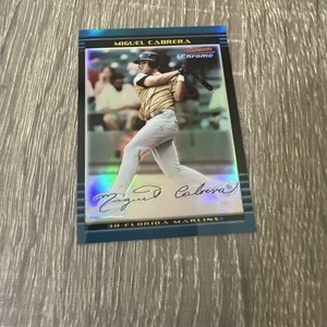 2002 Bowman Chrome Draft Miguel Cabrera Rc Refractor /300 #BDP156 Marlins Rookie