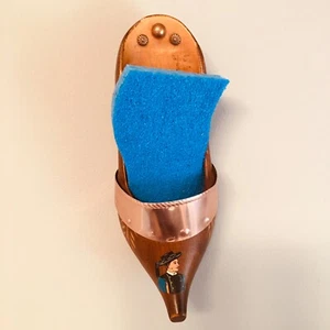 Vintage* Hand Carved Wood Clog/Shoe Hanging Laundry Room Brush Holder/Display - Picture 1 of 7