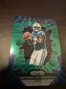 2023 Prizm Verde Grieado Sp Anthony Richardson Prizm Break Indianápolis - Imagen 1 de 5