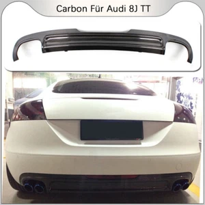Difusor trasero difusor de carbono para Audi 8J TT MK2 faldón trasero parachoques alerón - Imagen 1 de 8