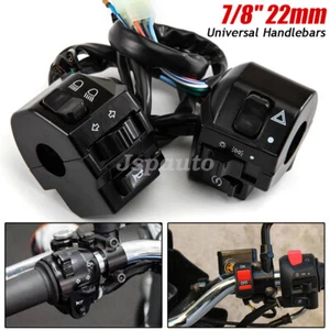 2x Motorcycle 7/8"22mm Handlebar On/Off Switch Horn Turn Signal Light Controller - Picture 1 of 9