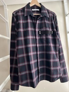 Givenchy Mens Cotton Plaid Button-up Shirt - Picture 1 of 10
