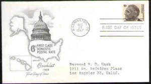 US. 1284b. 6c. Franklin D. Roosevelt. Booklet Single. Artmaster FDC. 1967 - Picture 1 of 1