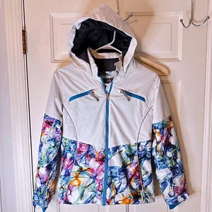 Chaqueta de esquí Spyder Conquer Jr para niñas Abrigo de invierno con capucha Colorido Talla 14 - Imagen 1 de 17