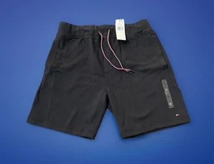 New Tommy Hilfiger Fleece Lounge Gym Shorts Men's Medium Pockets Flag Logo NWTag - Picture 1 of 13