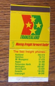 CUBIERTA DE CAJA DE CERILLAS TRANZELAND TRUCKING: AUCKLAND NAPIER WELLINGTON DUNEDIN NZ-B27 - Imagen 1 de 1