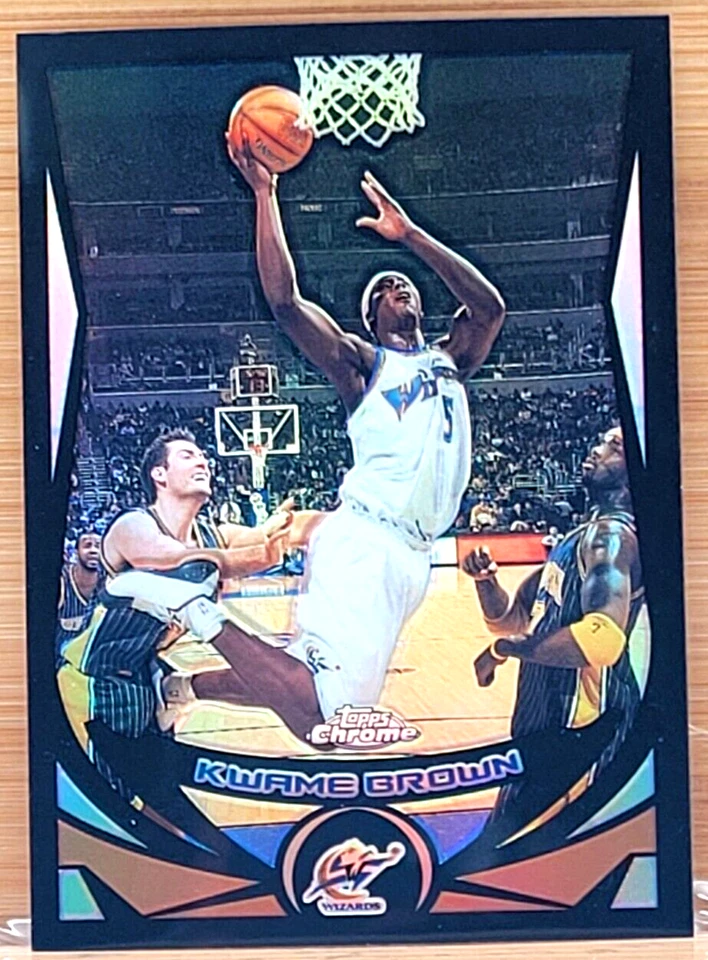 2004-05 Topps cromo Kwame marrón negro refractor #D/500 Wizards Foto 1 de 2