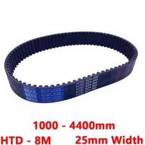 8M 8mm Pitch 25mm Width Closed Loop Synchronous HTD Timing Belt 1000-4400mm Long - Picture 1 of 4
