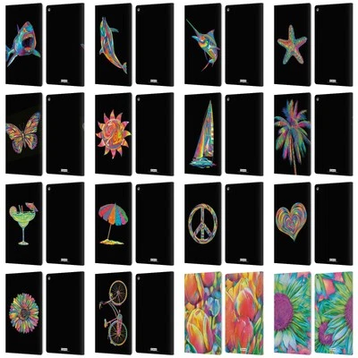 OFFICIAL P.D. MORENO ASSORTED DESIGN LEATHER BOOK WALLET CASE FOR AMAZON FIRE - Image 1 of 4