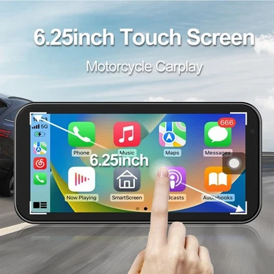 6,25-дюймовая мотоциклетная навигация GPS беспроводная Carplay сенсорный экран Android Bluetooth - Изображение 1 из 4