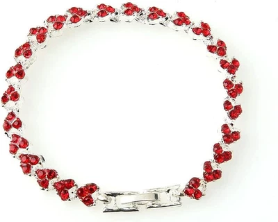 Boho Kristallarmband Kette Liebe Herz Strass Dainty Armband Schmuck Handkette Ge - Bild 1 von 4