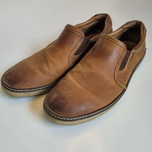 Johnston Murphy McGuffey Tan Leather Slip On Men Shoe 10M Nice See Description! - Picture 1 of 24