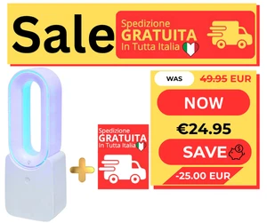 Bladeless table fan with LED lighting - Imagen 1 de 5