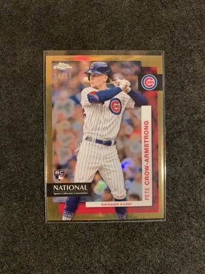 Pete Crow Armstrong 2024 Topps Chrome National Convention Gold Refractor /50 RC - Image 1 of 2