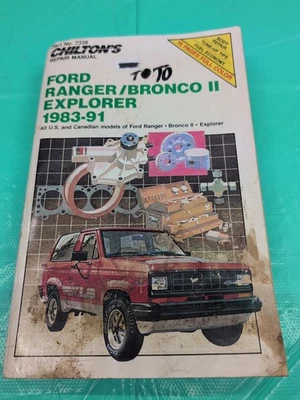 Manual de reparación Chiltons Ford Ranger Bronco II Explorer 1983 a 1991 Foto 1 de 4